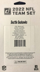 Seattle Seahawks 2022 Donruss Factory Sealed Team Set with a Rated Rookie Card of Kenneth Walker III Plus 3 Other Rookies