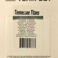 Tennessee Titans 2022 Donruss Factory Sealed Team Set with Rated Rookie Cards of Malik Willis, Treylon Burks plus 2 Other Rookies