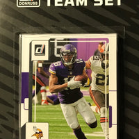 Minnesota Vikings 2022 Donruss Factory Sealed Team Set Featuring Rated Rookie Cards of Lewis Cine and Andrew Booth Jr.