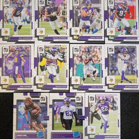 Minnesota Vikings 2022 Donruss Factory Sealed Team Set Featuring Rated Rookie Cards of Lewis Cine and Andrew Booth Jr.