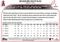 Shohei Ohtani 2022 Topps Baseball Series Mint Card #1 picturing him in his Grey Los Angeles Angels Jersey

