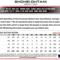 Shohei Ohtani 2022 Topps Baseball Series Mint Card #1 picturing him in his Grey Los Angeles Angels Jersey