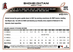 Shohei Ohtani 2022 Topps Baseball Series Mint Card #1 picturing him in