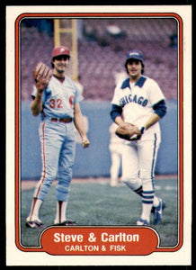 Steve Carlton and Carlton Fisk 1982 Fleer Series Mint Card #632