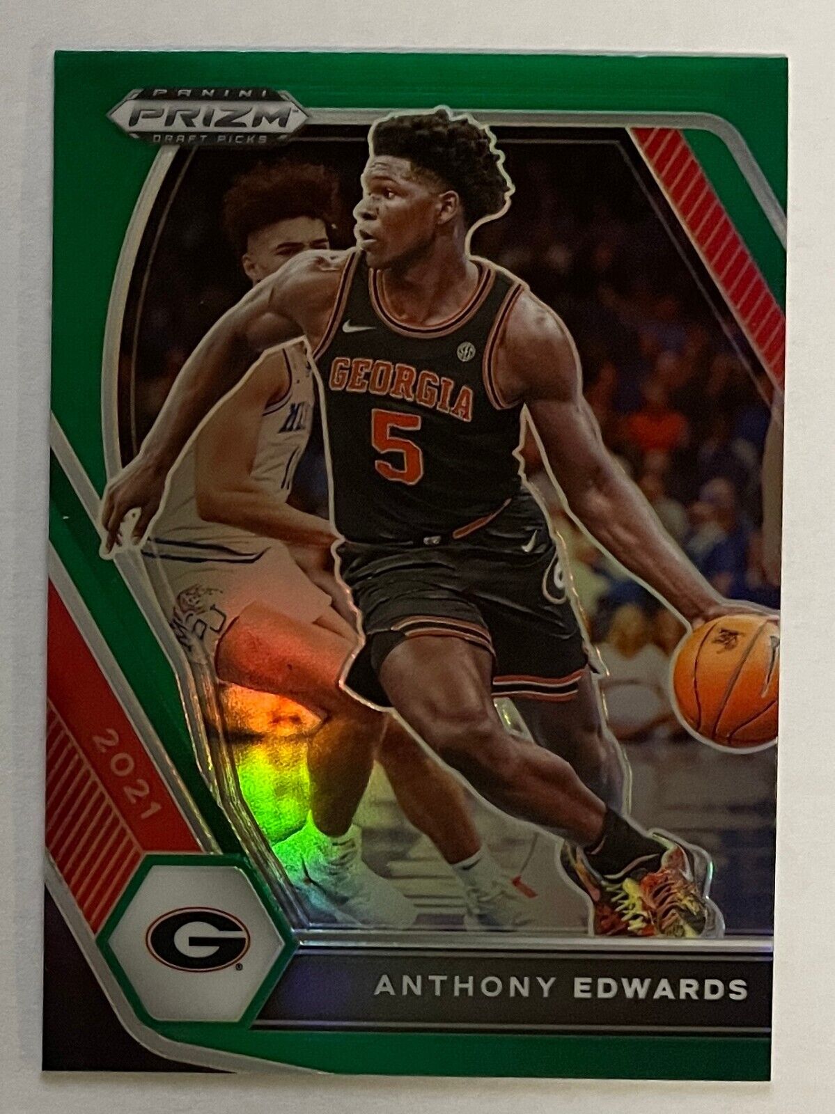 Anthony Edwards 2021 2022 Panini Prizm Draft Picks Green Series