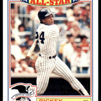 Rickey Henderson 1987 Topps 1986 All Star Commemorative Series Mint Card #18