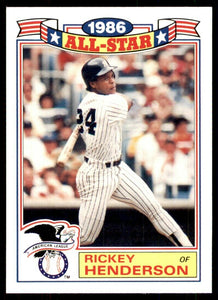 Mavin  RICKEY HENDERSON Yankees 1986 TOPPS ALL-STAR SET Baseball