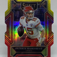 Patrick Mahomes II 2021 Panini Select Club Level Die Cut Black and Gold Series Mint Card #202