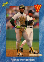 Rickey Henderson 1991 Classic Blue Series Mint Card #T72
