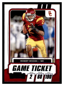 Robert Woods 2021 Panini Contenders Draft Picks Game Ticket Series Mint Card #93