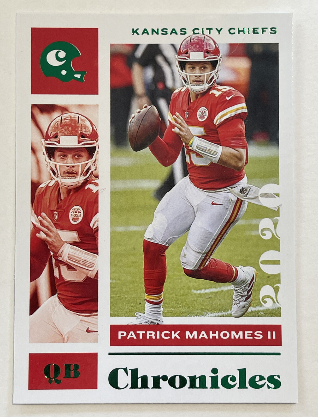 2017 LEAF DRAFT PAT MAHOMES ROOKIE FOOTBALL CARD KANSAS CITY CHIEFS  QUARTERBACK