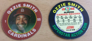 Ozzie Smith 1992 7 Eleven Slurpee Super Star Sports Coins #14