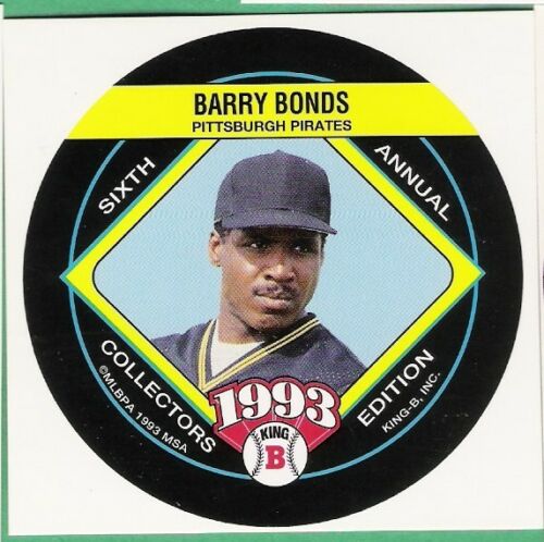 Barry Bonds 1993 King-B Collector's Edition Disc Series Mint Card #1