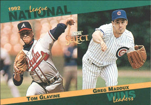 Greg Maddux 1993 Score Select Stat Leaders Series Mint Card  #88  with Tom Glavine