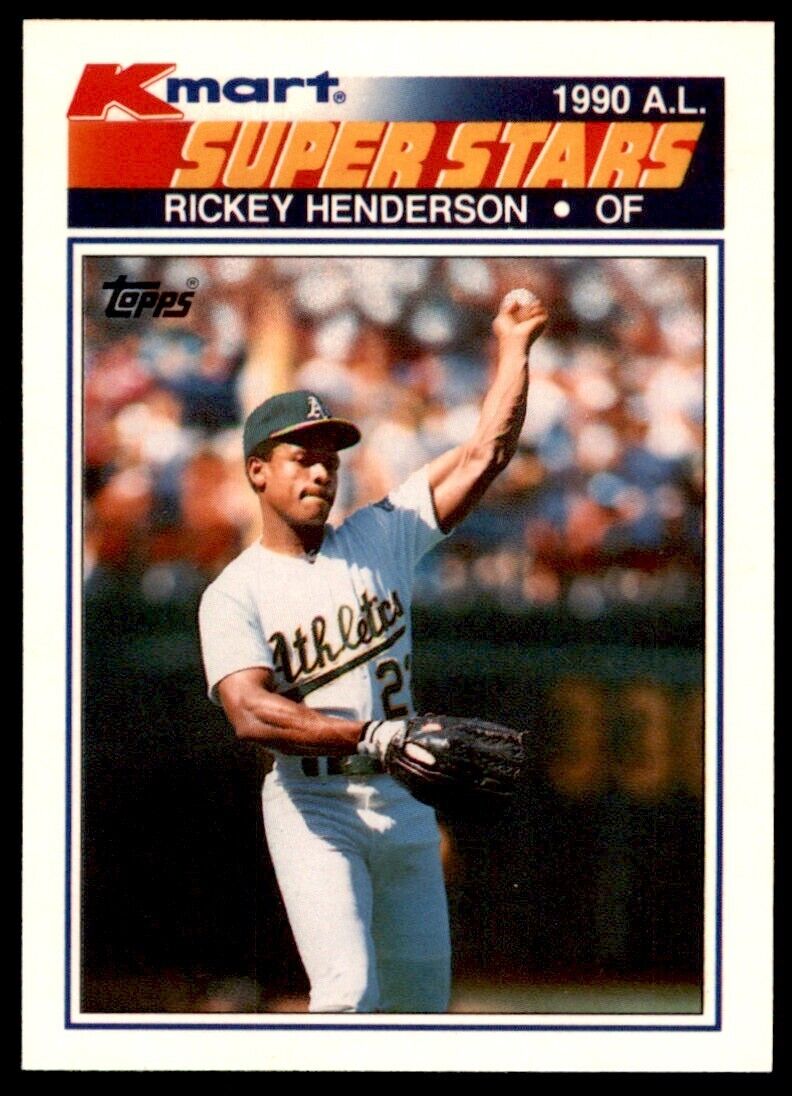 Rickey Henderson 1990 Topps K-Mart Baseball Superstars Series Mint Card #23