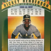 Rickey Henderson 1991 Field Of Vision SilverStar Hologram Series Mint Card