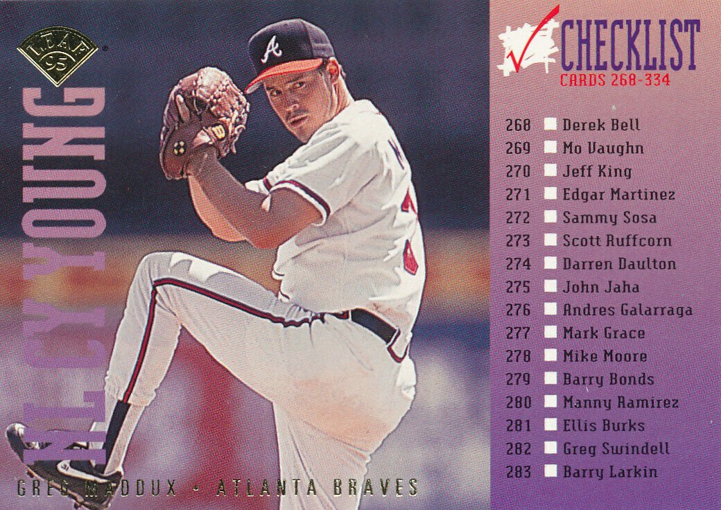 1995 Bowman Greg Maddux - Atlanta Braves