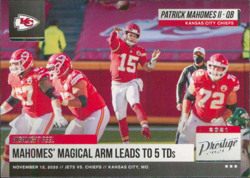 Patrick Mahomes II 2021 Panini Prestige Highlight Reel Series Mint Card #HR-PM