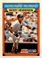 Rickey Henderson 1988 Topps Kmart Memorable Moments Series Mint Card #13
