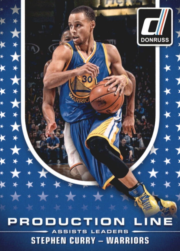 Stephen Curry 2014 2015 Donruss Production Line Assists Leader Series Mint Card #6