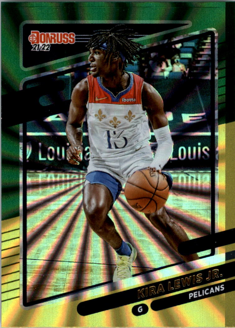 Kira Lewis Jr 2021 2022 Panini Donruss Green and Yellow Laser Series Mint Card #18