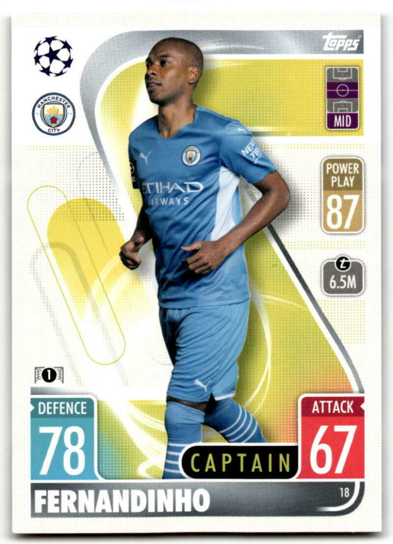 Fernandinho 2021 2022 Topps Match Attax UEFA Champions League Series Mint Card #18