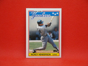 Rickey Henderson 1988 Topps UK Mini Series Mint Card #31