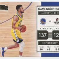 Stephen Curry 2021 2022 Panini Contenders Game Night Ticket Series Mint Card #8