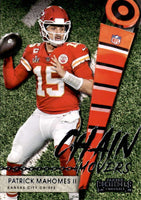 Patrick Mahomes II 2021 Panini Contenders Chain Movers Series Mint Insert Card #CM-PMA
