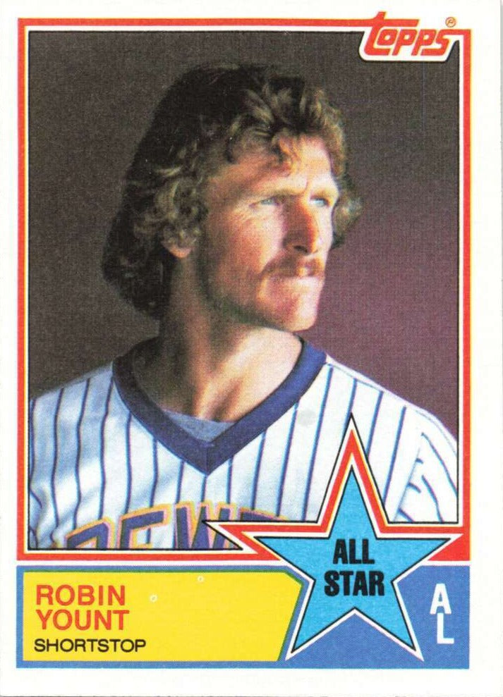 1983 Topps Robin Yount all star baseball card