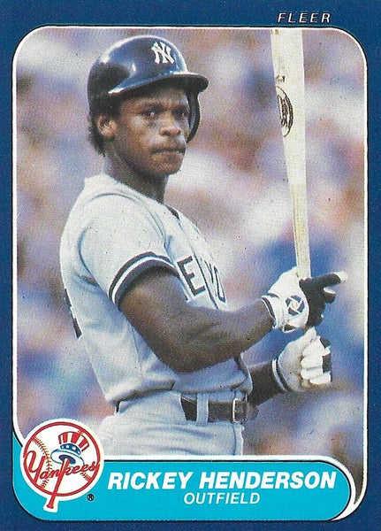 1988 Fleer Tiffany New York Yankees Baseball Card 209 Rickey 