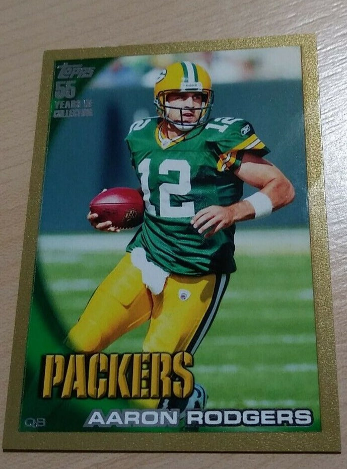 Aaron Rodgers 2010 Topps Gold Parallel Series #2005/2010 Mint Card #150