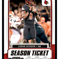 Lamar Jackson 2021 Panini Contenders Draft Season Ticket Series Mint Card #22