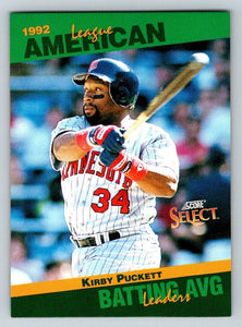 Kirby Puckett 1993 Score Select League Leaders Series Mint Card #2