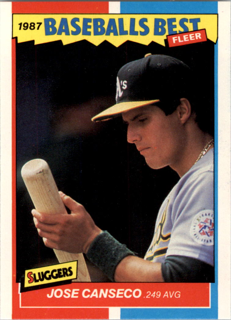 Jose Canseco 1987 Fleer Baseball's Best Sluggers vs Pitchers Series Mint Card #8