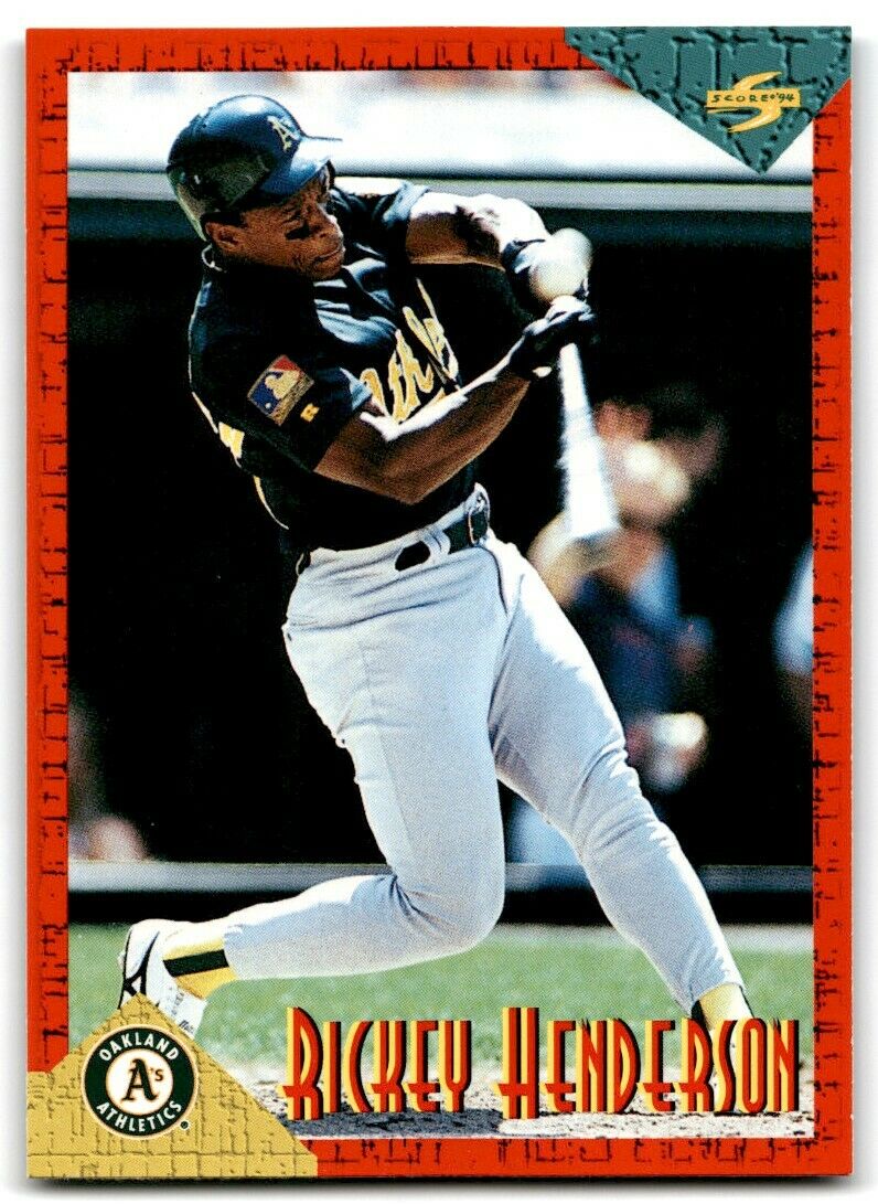 Rickey Henderson 1994 Score Rookie Traded Series Mint Card #RT13