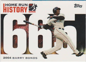 Barry Bonds 2006 Topps Home Run History Series Mint Card #BB-665