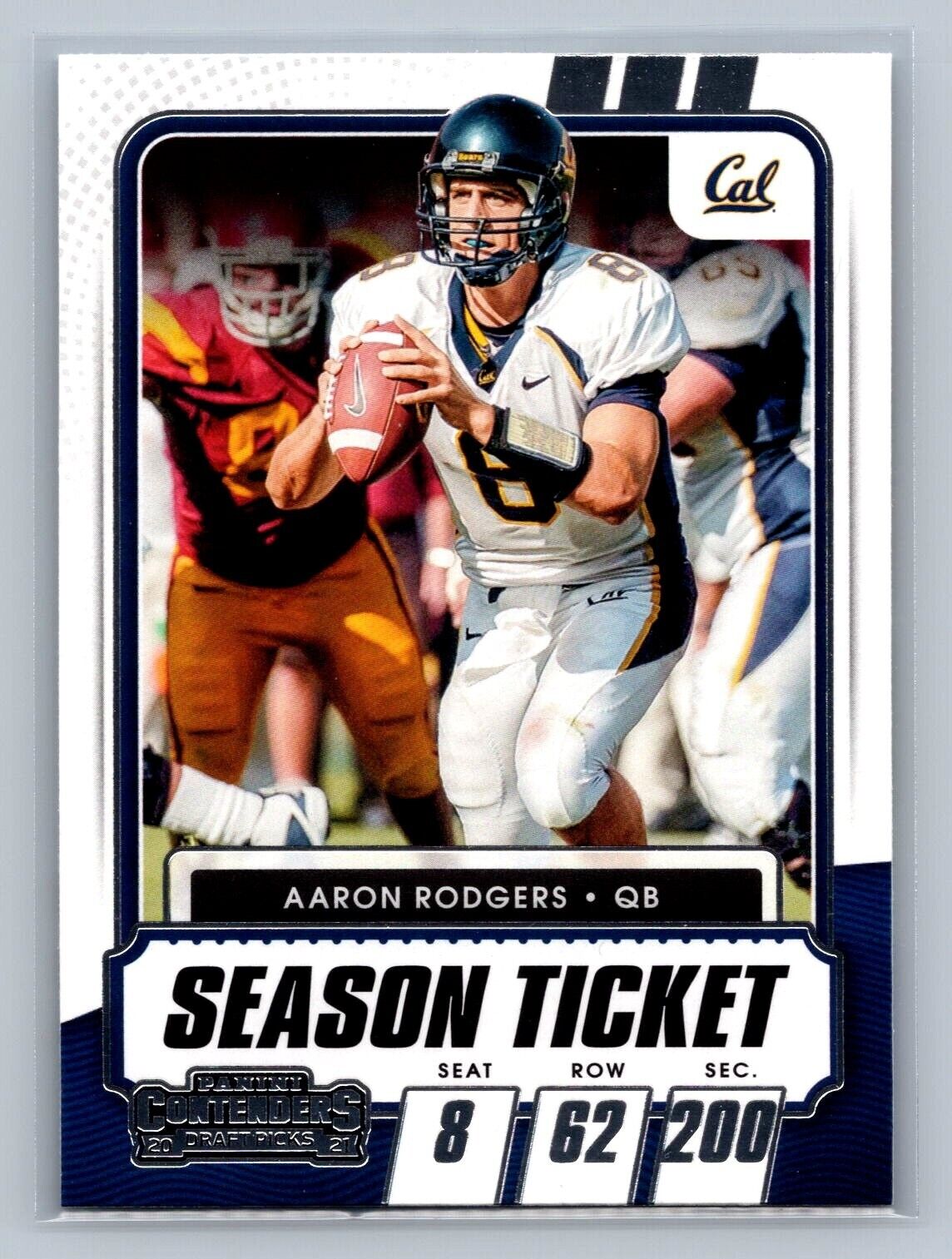 Aaron Rodgers 2021 Panini Contenders Draft Picks Season Ticket Series