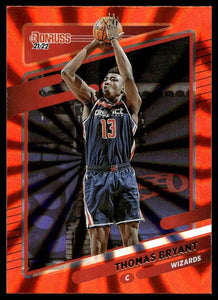 Thomas Bryant 2021 2022 Panini Donruss Orange Lazer Series Mint Card #7