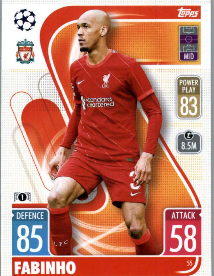 Fabinho 2021 2022 Topps Match Attax UEFA Champions League Series Mint Card #55