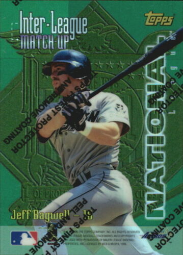 Jeff Bagwell 1997 Topps Inter-League Match-Up REFRACTOR Series Mint Card #ILM9