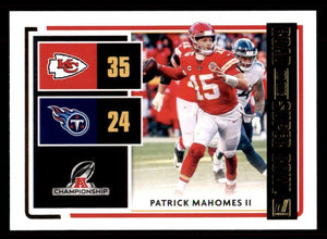 Patrick Mahomes II 2020 Panini Donruss Road to the Super Bowl Series Card #RSBCC-PM