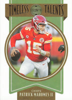 Patrick Mahomes II 2022 Panini Legacy Timeless Talents Series Mint Card # TT-1
