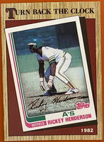 Rickey Henderson 1987 Topps Tiffany Turn Back the Clock Series Mint Glossy Card #311
