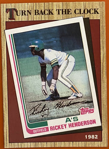 Rickey Henderson 1987 Topps Tiffany Turn Back the Clock Series Mint Glossy Card #311