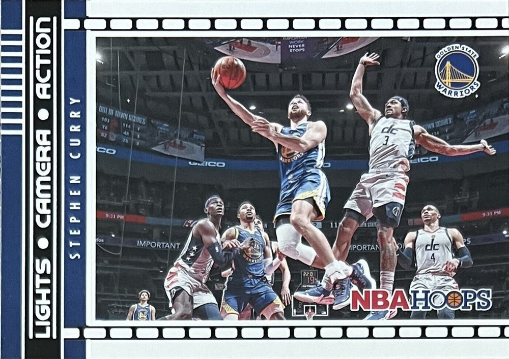 Stephen Curry 2021 2022 Panini Hoops Lights Camera Action Series Mint Card #20