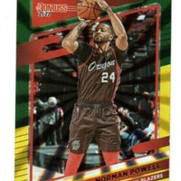 Norman Powell 2021 2022 Panini Donruss Green and Yellow Laser Series Mint Card #102