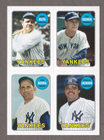 Babe Ruth 2013 Topps Archives 4 in 1 Mini Stickers Series Mint Card #69S-RGBJ with Gehrig, Berra and Reggie
