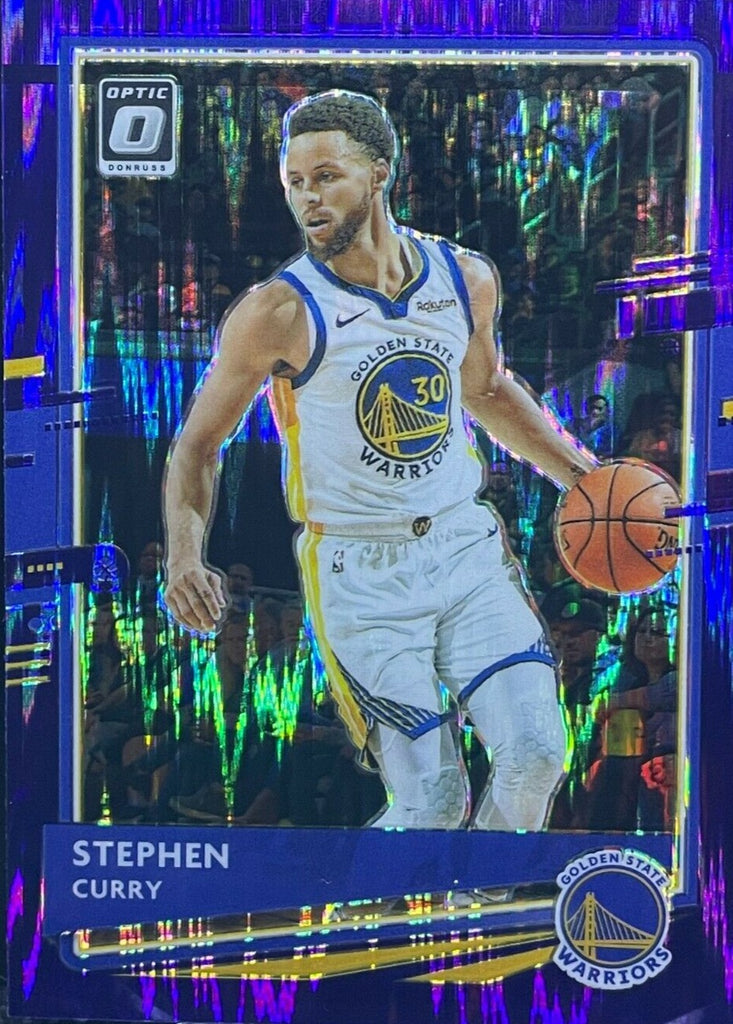 Stephen Curry 2020 2021 Panini Donruss Optic Purple Shock Prizm