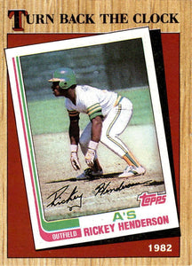 Rickey Henderson 1987 Topps Turn Back the Clock Series Mint Card #311